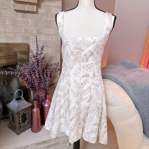 ANTONIO MELANI Linen Mini Dress - Palm Drawing